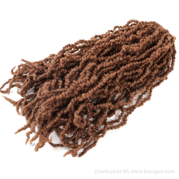 22''10 Wholesale Curly Natural Faux Locs  Crochet Braids Strands Goddess Crochet Braiding Afro Synthetic Hair Extension